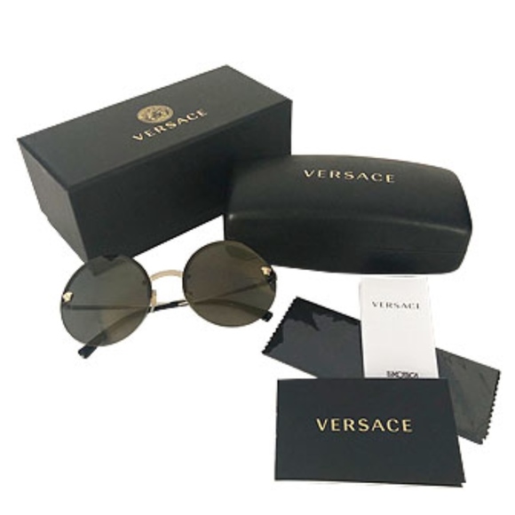 Versace Unisex 59 mm Pale Gold Sunglasses - Picture 5 of 5